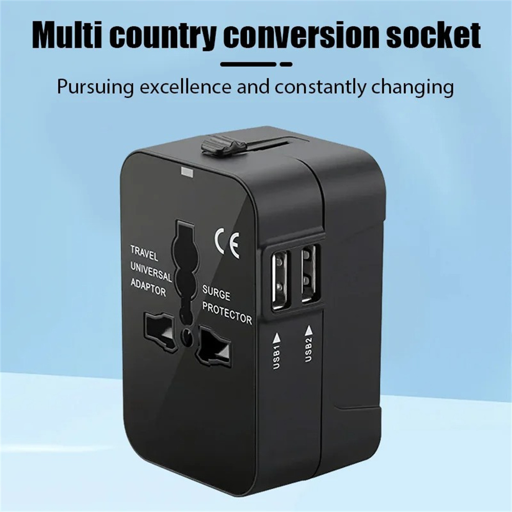 Eyelash Extension Uk - อะแดปเตอร์แปลงไฟแบบ Universal พร้อมพอร์ต USB คู่ สำหรับปลั๊กไฟ