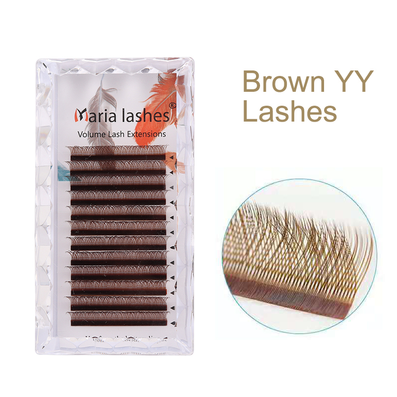 Eyelash Extension Logo - ขนตาปลอม MARIA Brown YY รูปทรง YY