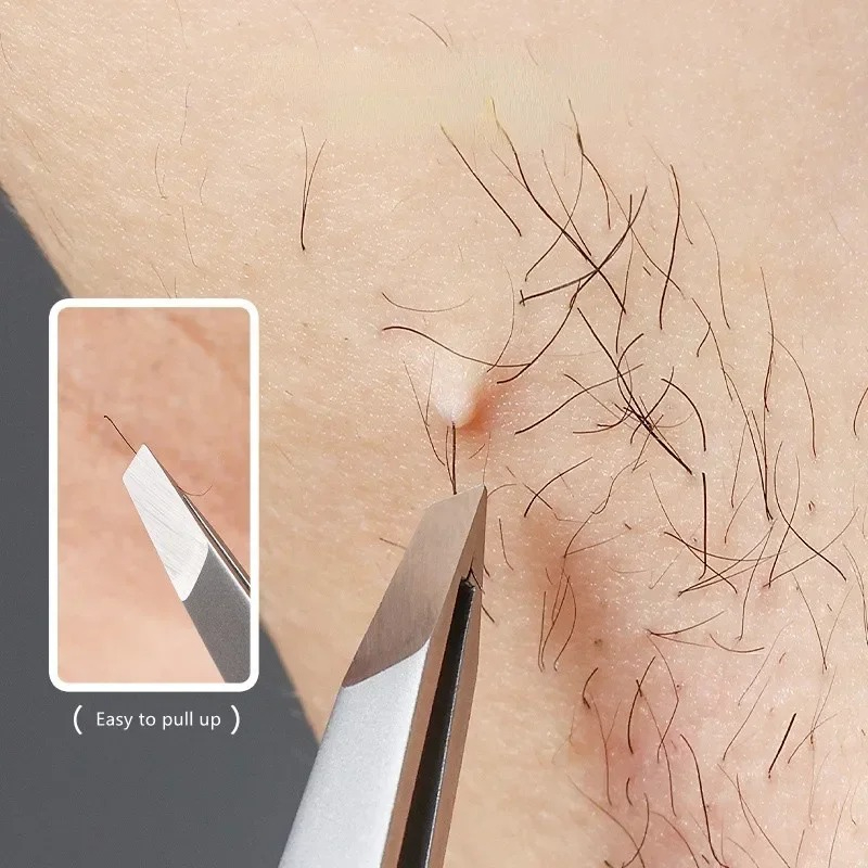 Eyelash Extension For No Eyelid - ที่หนีบคิ้วสแตนเลสแบบเฉียง แหนบถอนขนคิ้ว แหนบต่อขนตา แหนบทำตาสองชั้น อุปกรณ์กำจัดขน เครื่องมือเสริมความงาม