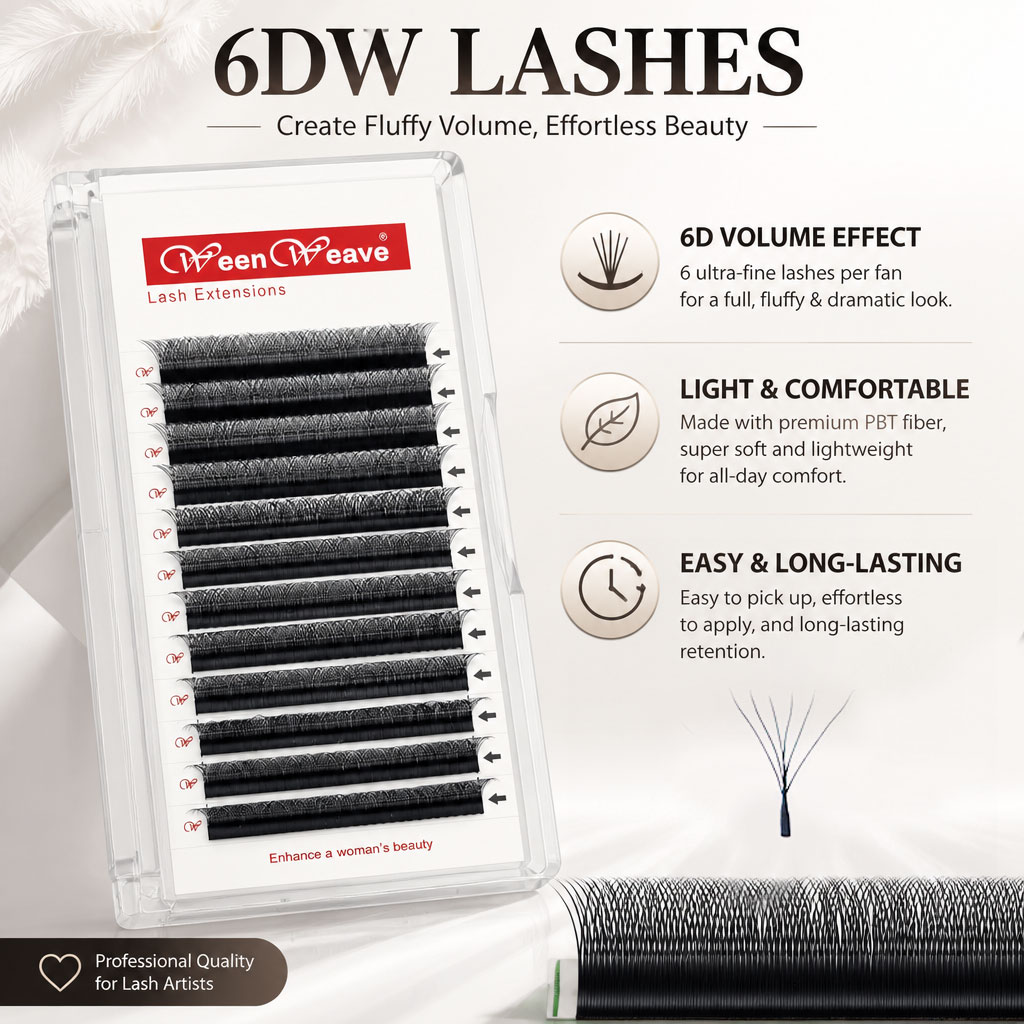 Eyelash Extension Logo - วีนวีเวฟ 6D วี สไตล์ อุปกรณ์ต่อขนตาแบบพัดง่าย ขนตาสำเร็จรูปแบบวอลุ่ม