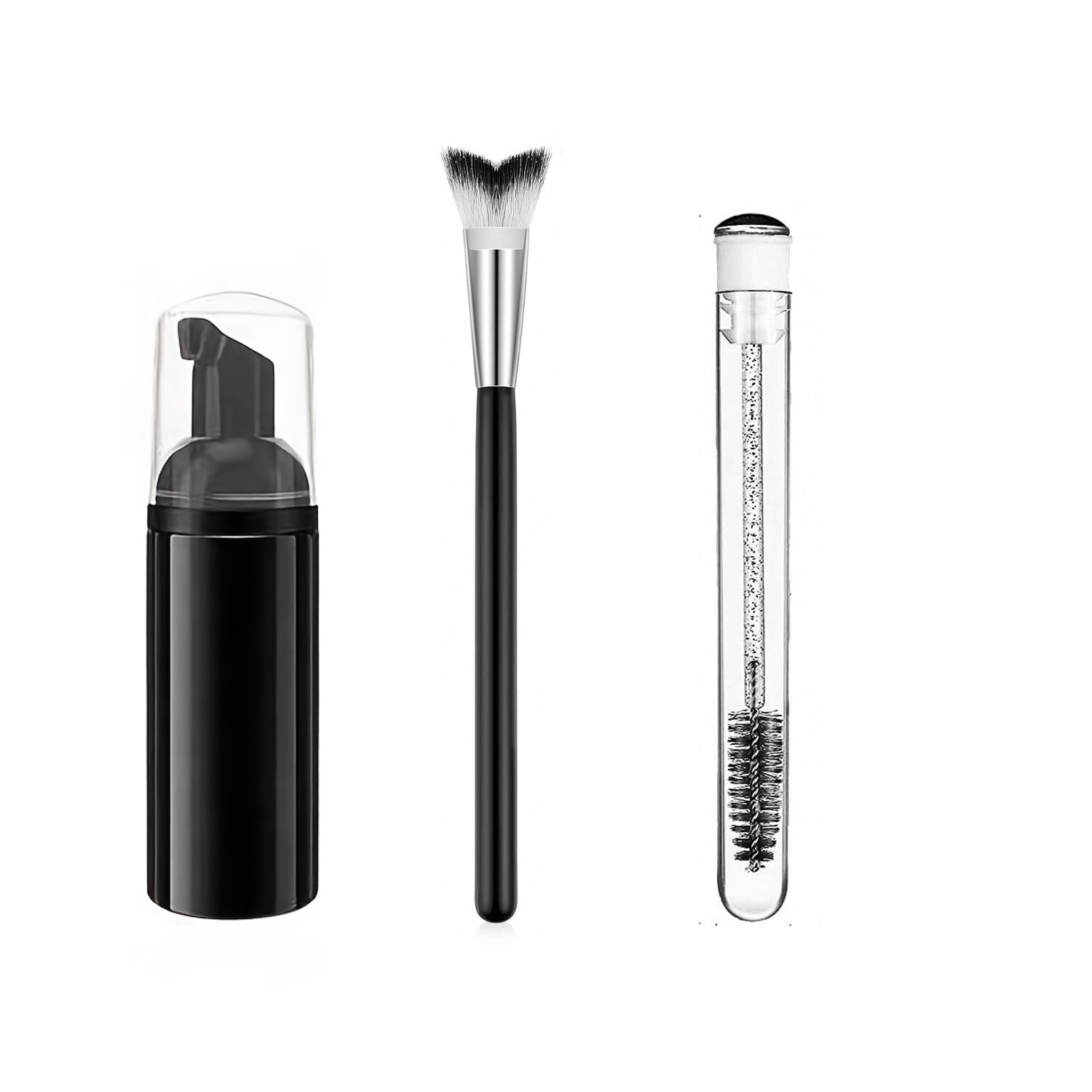 Eyelash Extension Cleaning - ชุดทำความสะอาดขนตาปลอมระดับมืออาชีพ พร้อมแชมพู สบู่ แปรงปัดขนตา ขวดโฟม ไม้ปัดมาสคาร่า