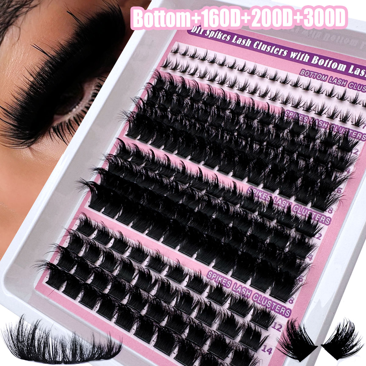 Eyelash Extension Volume Styles - ขนตาปลอมแบบ 300D-60D 4 แบบ ขนตาล่างและขนตาแบบ Spikes