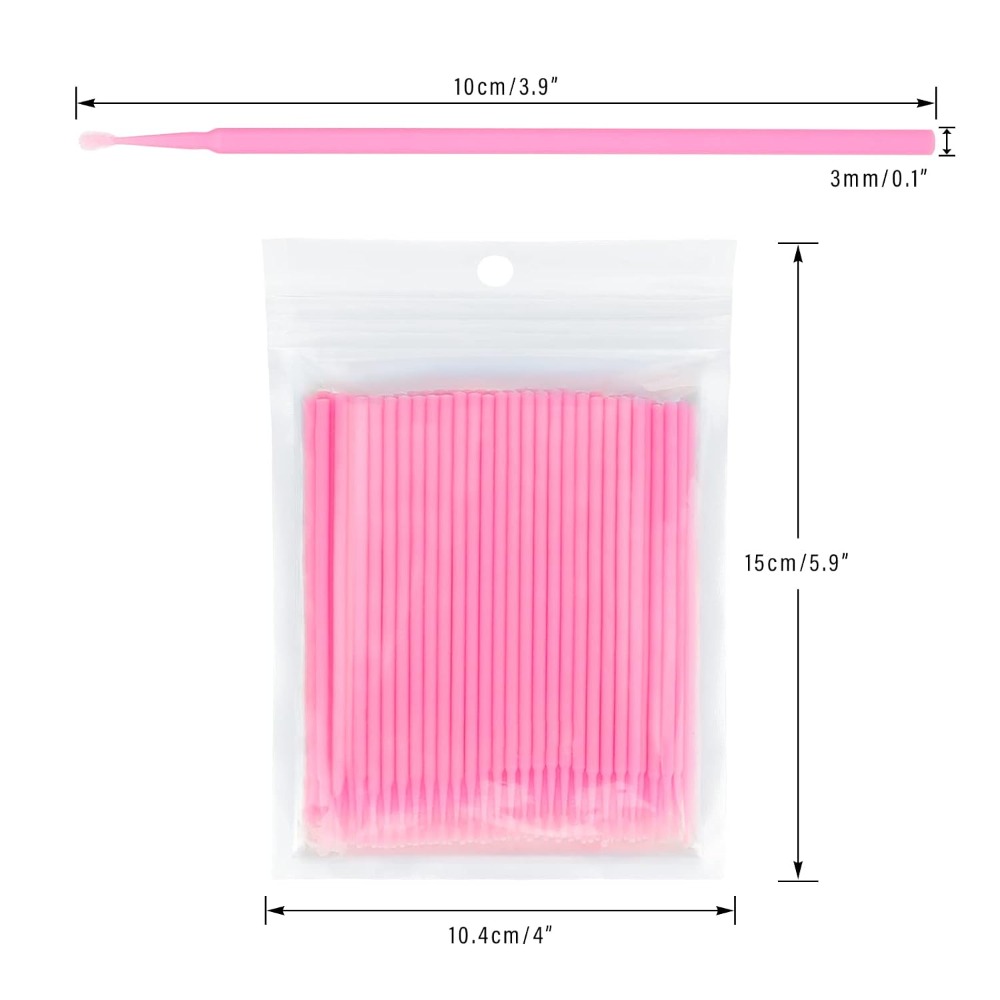 Eyelash Extension Glue Remover - ไม้พันสำลีแบบใช้แล้วทิ้ง 500 ชิ้น สำหรับต่อขนตา แปรงสำหรับล้างกาวและใช้งานอื่นๆ