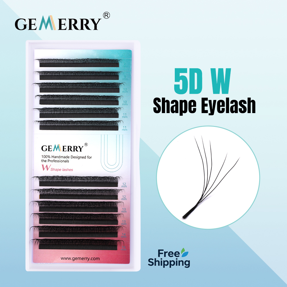Eyelash Extension Volume Styles - ขนตาปลอม GEMERRY 5D รูปทรง W แบบพัดสำเร็จรูป