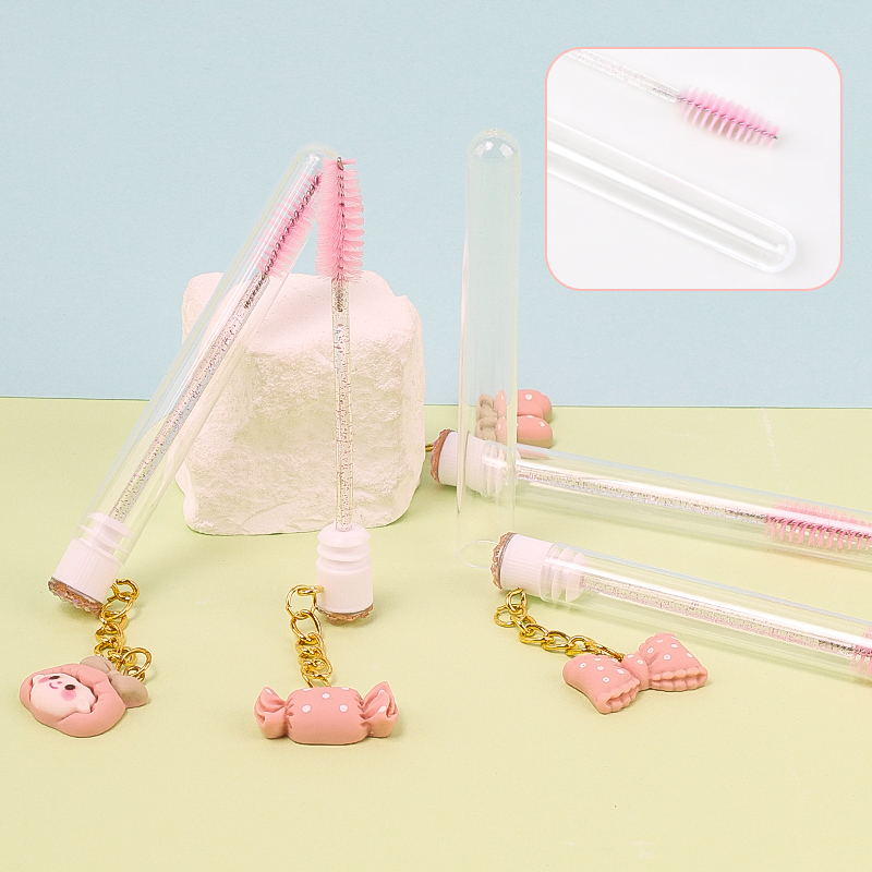 แปรงมาสคาร่าสีชมพู พวงกุญแจน่า - Eyelash Extension Cleaning บทวิจารณ์และราคา