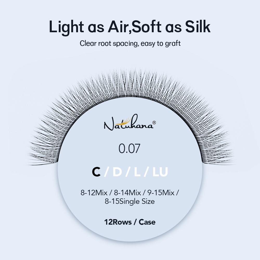 NATUHANA เคล็ดลับเดี่ยว 2D YY  - Eyelash Extension Yelix บทวิจารณ์และราคา