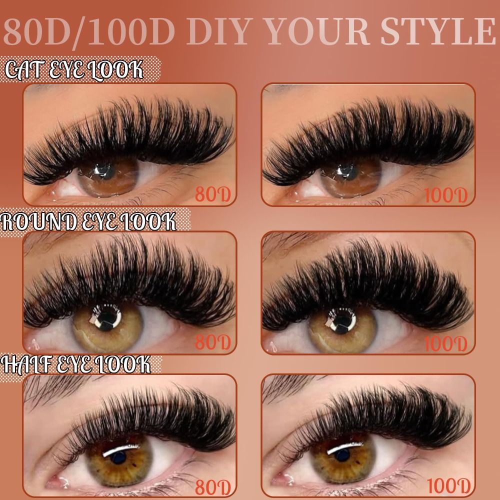 ขนตาปลอม 100D สไตล์วิสปี้ ขนตา - Eyelash Extension Volume Styles บทวิจารณ์และราคา