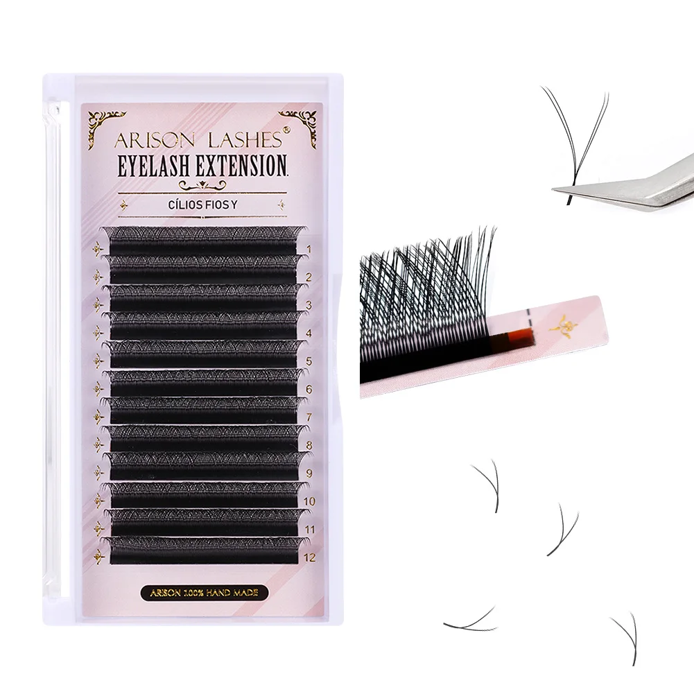 ARISON ขนตาปลอมแบบพัดสำเร็จรูป - Eyelash Extension Volume Styles บทวิจารณ์และราคา